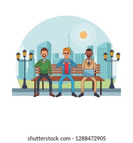 young men cartoon