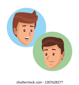 young men cartoon