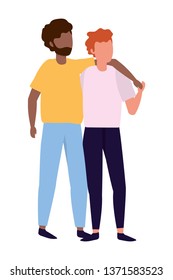 young men cartoon