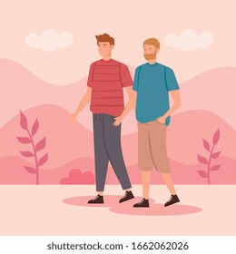 Jugendliche mit atemberaubendem Charakter Vektorillustration Design