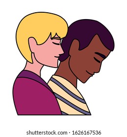 young men on white background vector illustration design
