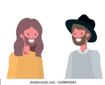 young men in white background