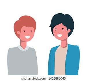 young men in white background