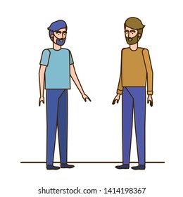 young men in white background avatar character