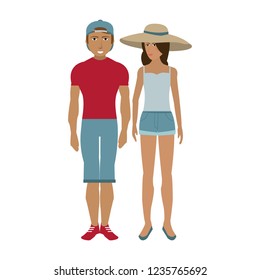 Young model couple