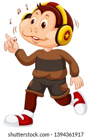 Ilustración de un personaje de mono joven