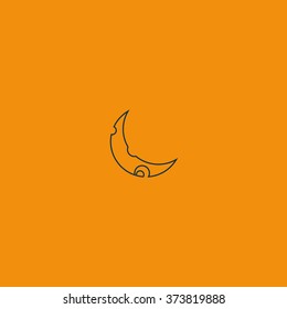 Young moon icon.