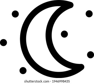 Young moon, illustration, vector on a white background