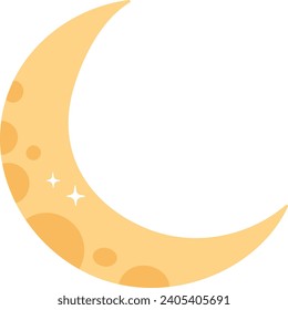 Young Moon Star Vector Illustration