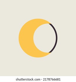 Young Moon vector icon. Meteorology sign. Graph symbol for travel, tourism and weather web site and apps design, logo, app, UI