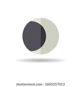 Young Moon vector icon. Meteorology sign. Graph symbol for travel, tourism and weather web site and apps design, logo, app, UI