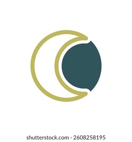 Young Moon vector icon. Meteorology sign. Graph symbol for travel, tourism and weather web site and apps design, logo, app, UI