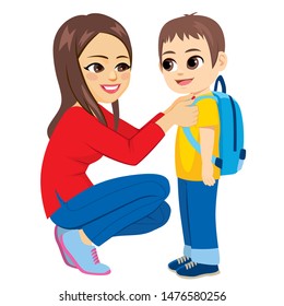 Mother Preparing Child School Images Stock Photos Vectors Shutterstock