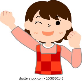  young mother Motivation.eps vector illustration.