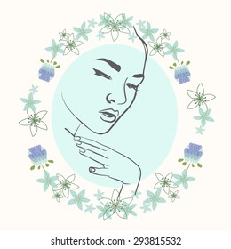 Young mother-vector illustration