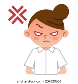 Young nurse Angry