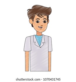 Young nurse cartoon scribble