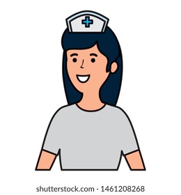young nurse female worker character