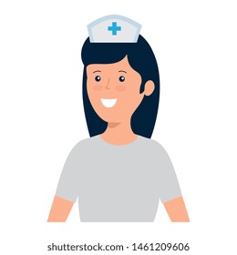 young nurse female worker character