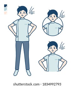 A young nurse man with anger images.
It's vector art so it's easy to edit.
