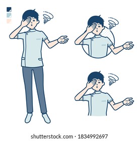 A young nurse man with Discouraged head images.
It's vector art so it's easy to edit.
