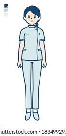 A young nurse woman with full length image.
It's vector art so it's easy to edit.

