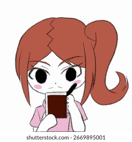 Una joven enfermera está escribiendo