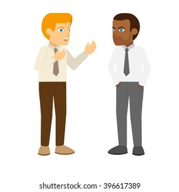 Two Cartoon People Talking High Res Stock Images Shutterstock