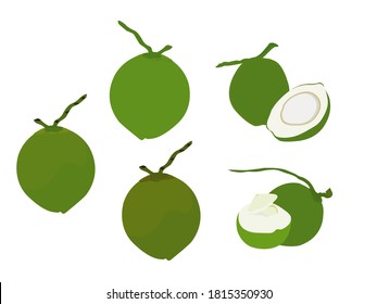 Young and old coconut mixed together.