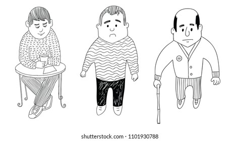 Young and old man