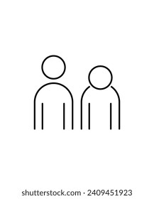 icono de línea de hombre joven y viejo, icono de mejor línea vector.