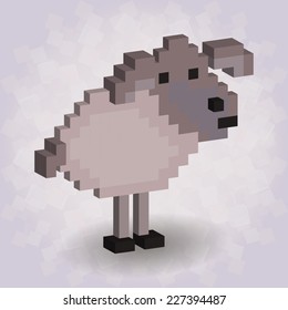 Young one. 3D Pixel Art.