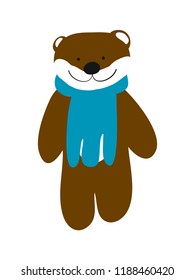 young otters smile