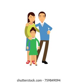 Young Parents Standing Their Two Sons Stock Vector (Royalty Free ...