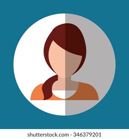 Young people avatar silhouette graphic design, vector illustration eps10