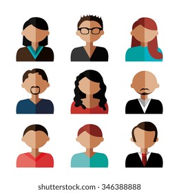 Young people avatar silhouette graphic design, vector illustration eps10