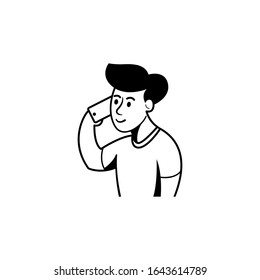 young people call using mobile phone retro style vector illustration