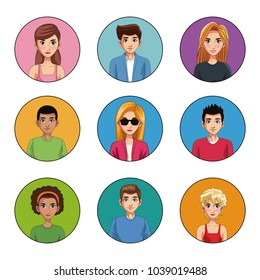 Young people cartoon