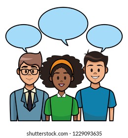 Young people cartoon