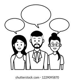Young people cartoon