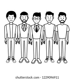 Young people cartoon