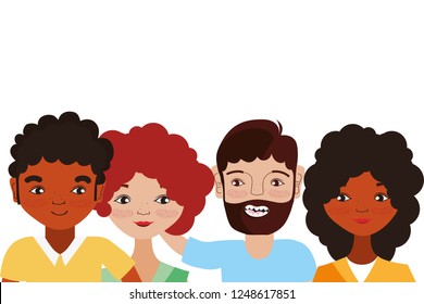 Young people cartoon