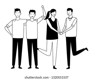 young people cartoon