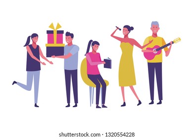 young people cartoon
