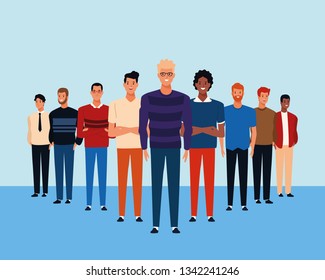 Young people cartoon