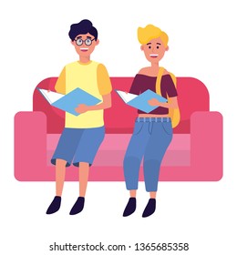 young people cartoon