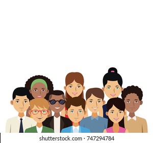 Young people cartoon