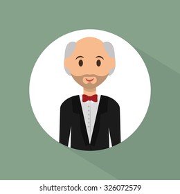 Young people cartoons design, vector graphic icons