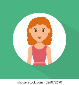 Young people cartoons design, vector graphic icons
