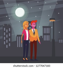 young people couple